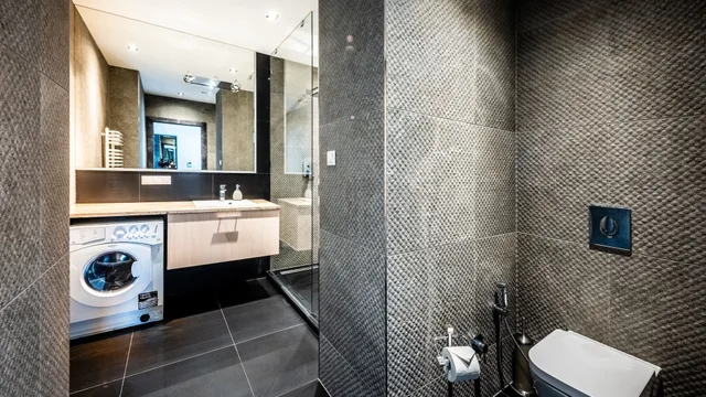 شقة عائلية بسرير كوين وسريرين منفصلين بغرفتي نوم مع أريكة، A11 Apartments & Spa Dermique 4/4