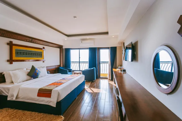 غرفة ديلوكس بسرير كوين بإطلالة على الجبل، Sapa Charm Hotel 1/1
