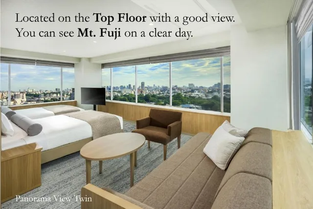 غرفة بانورامية بسريرين منفصلين بإطلالة، ART HOTEL Nippori Lungwood 4/7