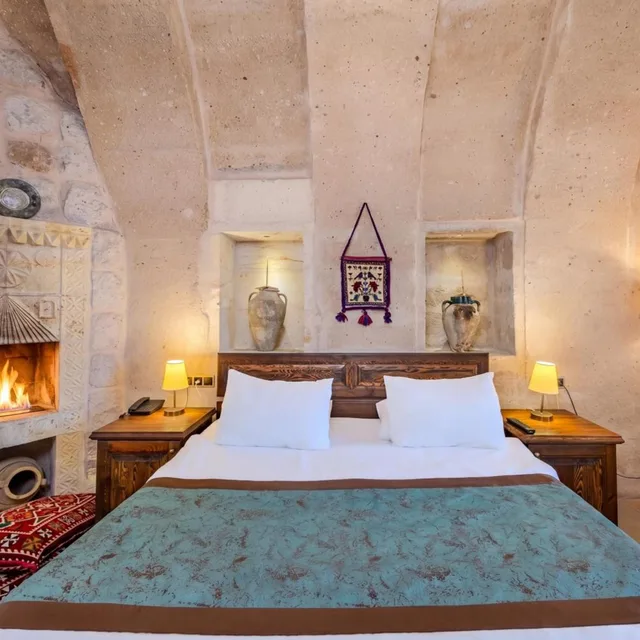 غرفة ديلوكس بسرير مزدوج بحوض استحمام، Cappa Via Cave Hotel 2/10