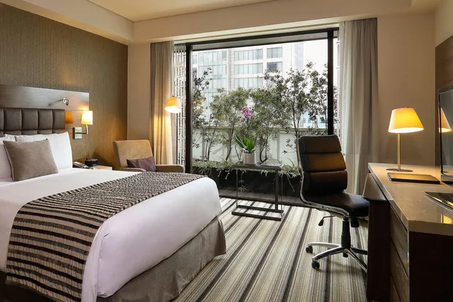 غرفة ديلوكس بسرير كينج بإطلالة على المدينة، JW Marriott Hotel Mexico City Santa Fe 10/10