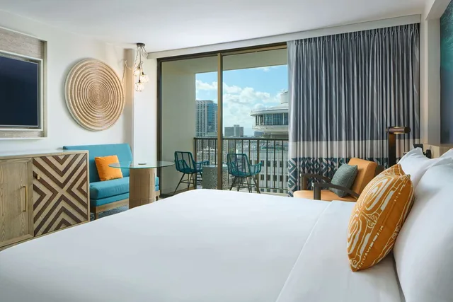غرفة بسرير كينج بإطلالة جزئية على البحر، OUTRIGGER Waikiki Beachcomber 3/3