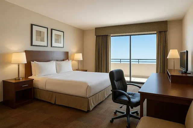 غرفة ديلوكس بسرير كينج بشرفة لذوي الإعاقة، LIC Manhattan View Hotel 2/2