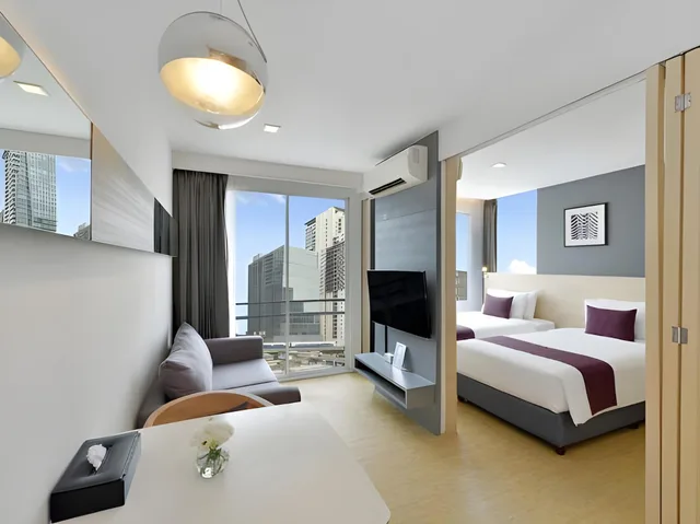 غرفة ديلوكس ركنية بسرير فردي، Arize Hotel Sukhumvit 1/1