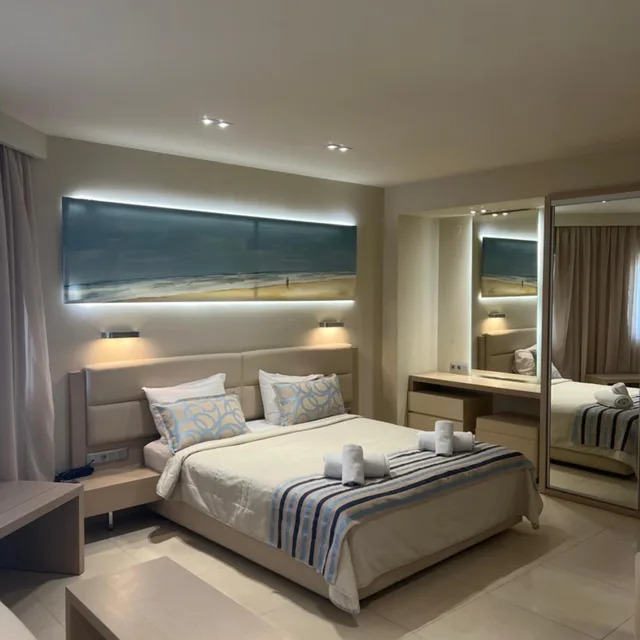 غرفة سوبيريور بسرير مزدوج أو سريرين منفصلين بإطلالة على الحديقة، Marinos Beach 3/9