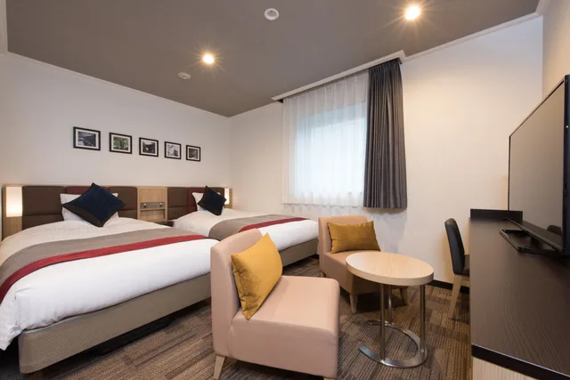 غرفة قياسية بسريرين منفصلين للمدخنين، Hotel Mystays Tachikawa 3/10