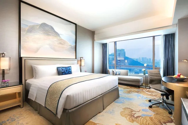 غرفة ديلوكس بسريرين منفصلين بإطلالة على البحر، Shangri La Xiamen 1/9
