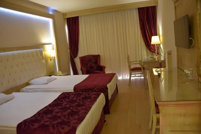 غرفة قياسية بسريرين منفصلين بإطلالة على المدينة، Ege Palas Business Hotel 3/4