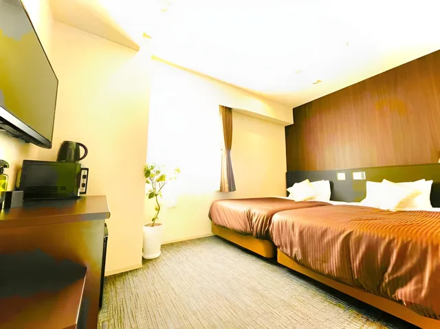 Semi Room, Moderate, 2 Semi Double Beds, Smoking، Natural hot spring Hotel Livemax Premium Hiroshima 2/2