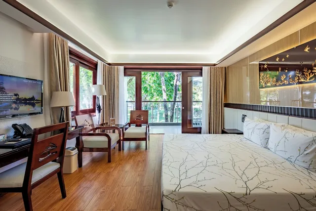 غرفة ديلوكس بسرير كوين بإطلالة على الحديقة، Carmelina Beach Resort 5/10