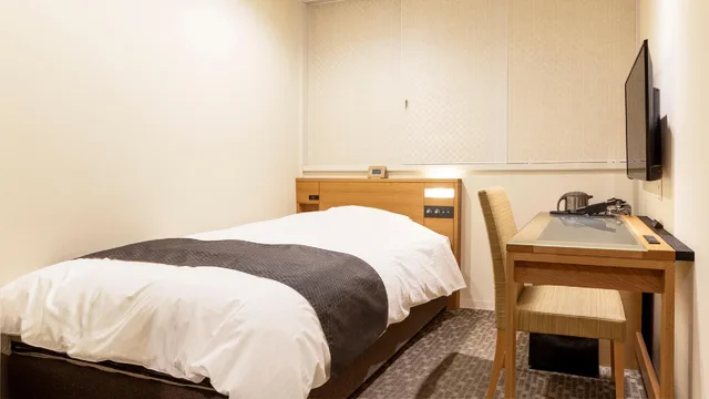 Semi Room, Single, Semi Double Bed, Hotel Kikusui Imabari 1/2