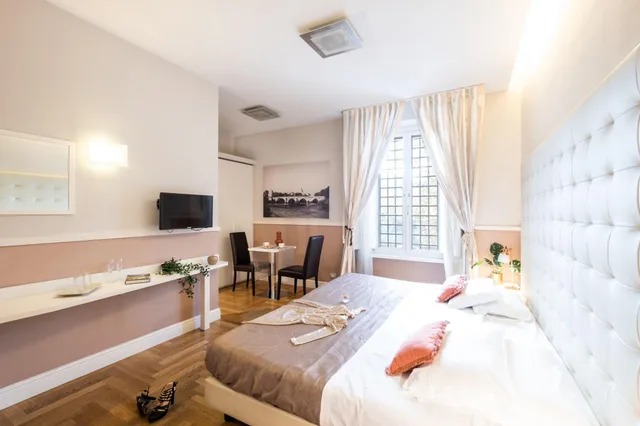 غرفة بسريرين، B&B Rome River Inn 3/8