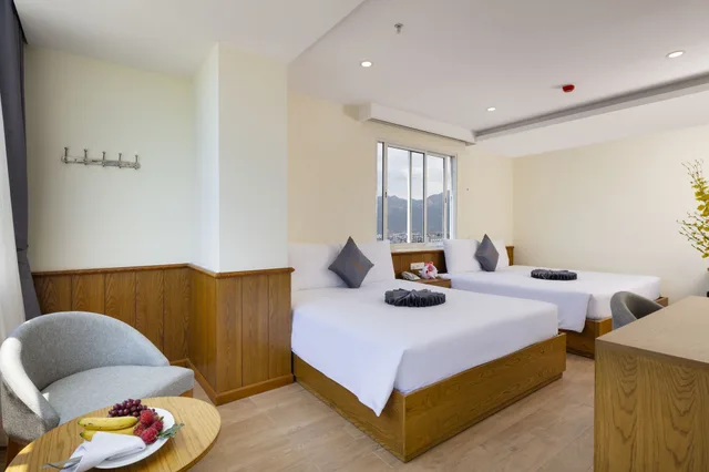 غرفة سوبيريور بسريرين منفصلين بإطلالة على المدينة، Quang Vinh Hotel 3/10