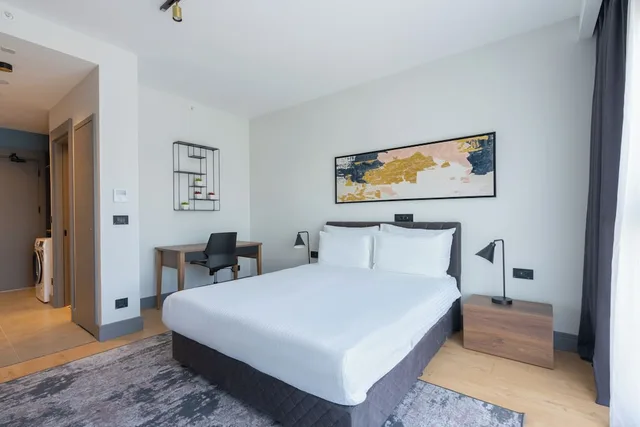 استوديو بسرير كينج بإطلالة على المدينة، The Superior Living Kagithane 1/2