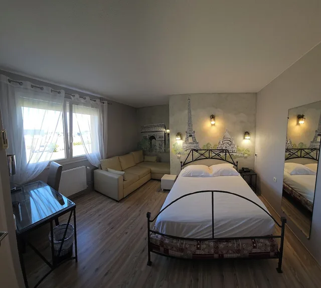 غرفة كومفورت بسرير مزدوج، Hotel Restaurant Champ Alsace 2/3