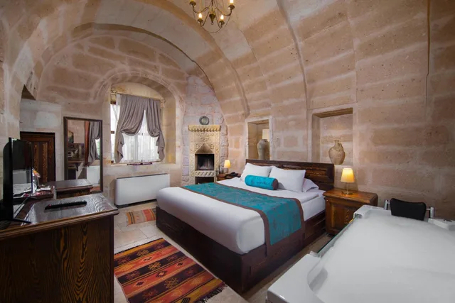 غرفة ديلوكس بسرير مزدوج بحوض استحمام، Cappa Via Cave Hotel 1/10