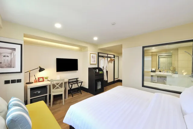 غرفة ديلوكس بسرير كينج، Oakwood Hotel and Residence Bangkok 3/7