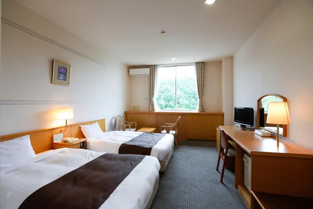غرفة غربية بسريرين منفصلين في الملحق، Abashiri Kanko Hotel 2/3