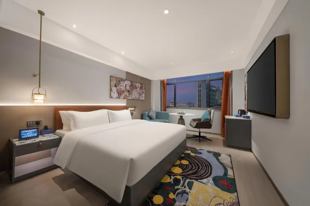 غرفة ديلوكس بسرير كينج وسرير كوين بإطلالة على المدينة، INSAIL HOTEL Guangzhou Beijing Road Pedestrian Street 1/1