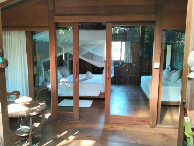 كوخ عائلي بإطلالة على الحديقة بغرفة نوم واحدة، De Ubud Villas Spa 5/5