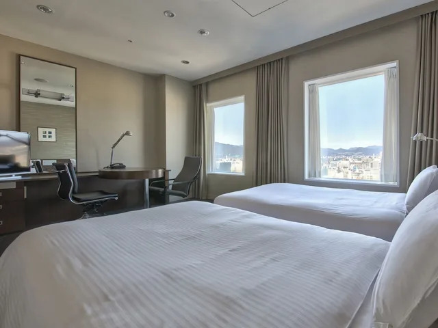 غرفة ديلوكس بسريرين منفصلين، Mitsui Garden Hiroshima 3/5
