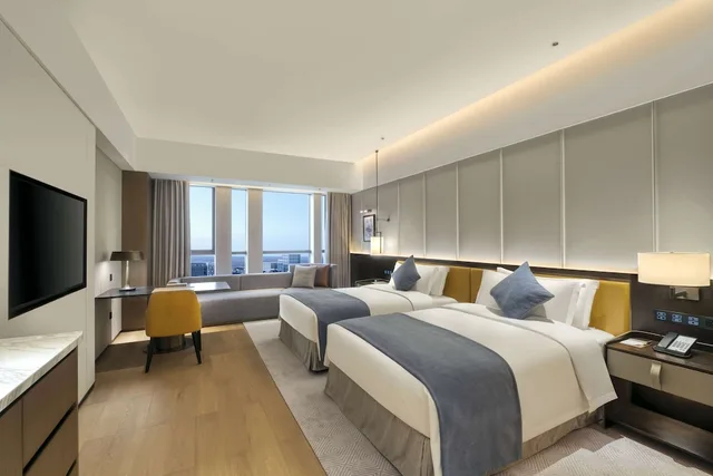 غرفة ديلوكس بسريرين مزدوجين، Wyndham Xiong'an 1/5
