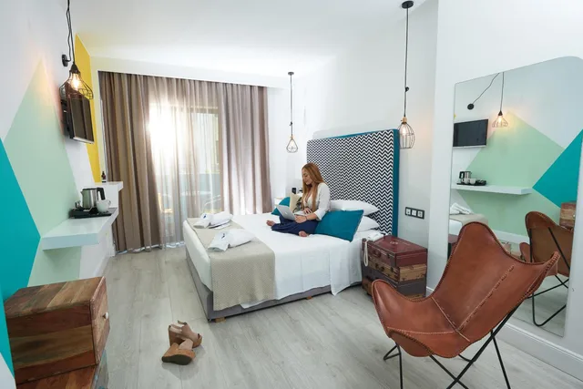 غرفة ديلوكس مفردة بشرفة، Blue Bottle Hotel 5/10