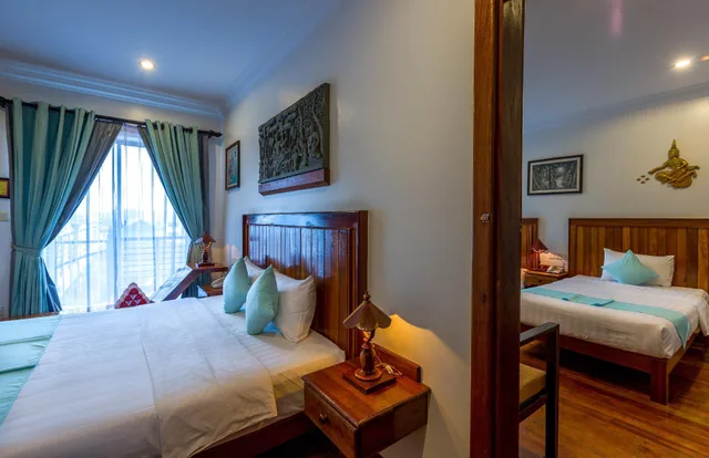 غرفة ديلوكس عائلية، Asanak D'angkor Boutique Hotel 1/2