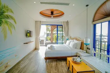 استوديو ديلوكس بسرير كينج بشرفة، Seahorse Signature Danang Hotel by Haviland 1/1
