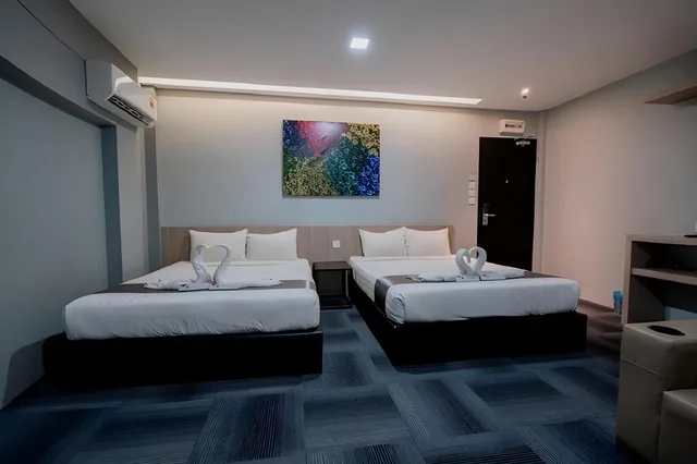 غرفة بسريرين كوين في طابق مرتفع، Kimal Hotel Taiping 1/2