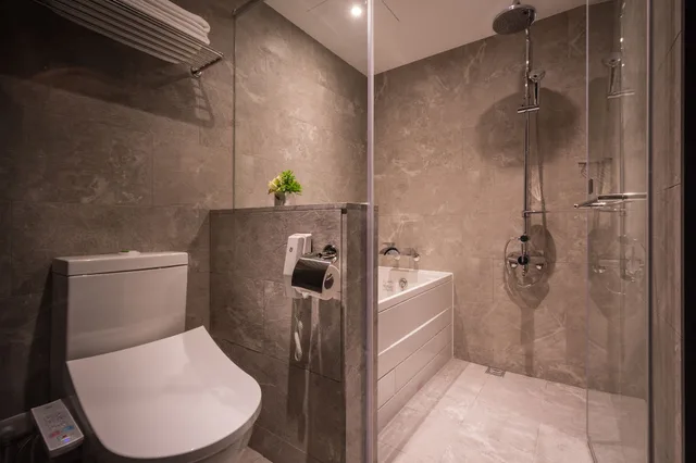 غرفة ديلوكس بسريرين منفصلين بإطلالة على المدينة بشرفة، Green World Hotel Songshan 6/7