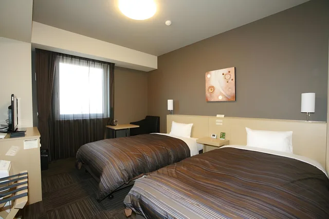 غرفة قياسية بسريرين منفصلين، Hotel Route-Inn Ishinomaki Chuo 1/1