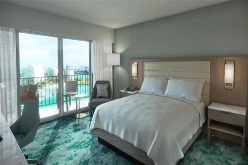 Room, King Bed, Ocean View, Balcony, Wave Wing, Caribe Hilton 1/2