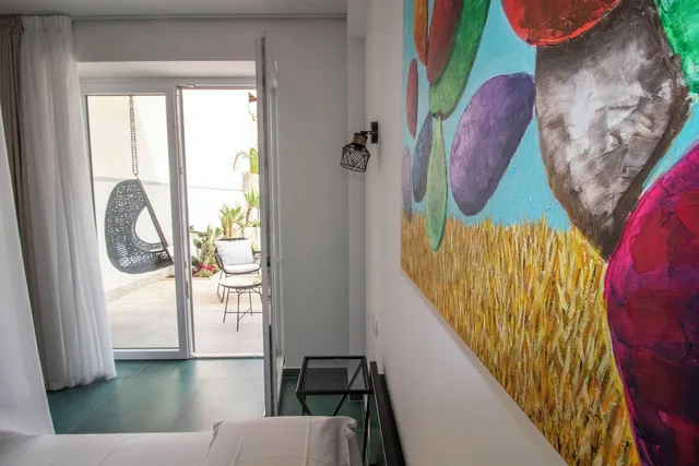غرفة ديلوكس بسرير كينج بإطلالة على الحديقة في الطابق الأرضي، Hotel Arte Mare 10/10