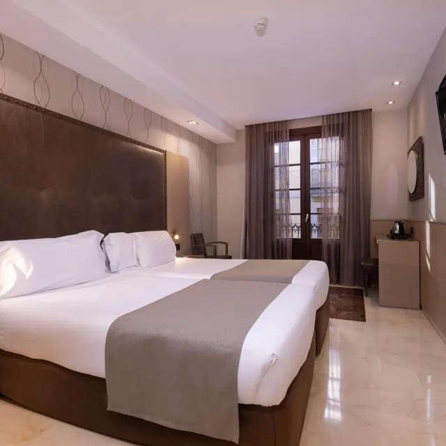 غرفة بسرير مزدوج أو سريرين منفصلين، Gran Hotel Barcino 5/10