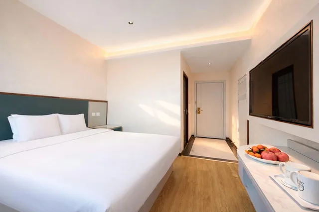 غرفة بسرير كوين، GreenTree Inn Baoding Sanfeng Road Agricultural University Shell Hotel 3/3