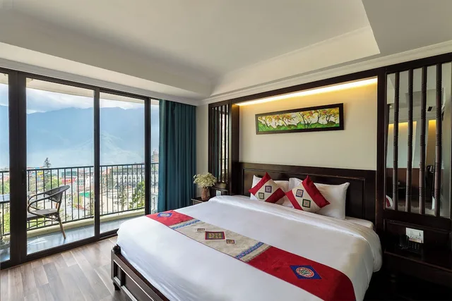 جناح بسرير كينج بإطلالة على الجبل، Sapa Panorama Hotel 1/10
