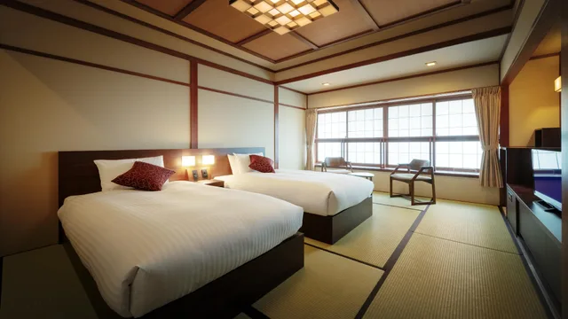 Japanese, Style, Modern, Twin Beds, Annex، Omiya Ryokan 1/1