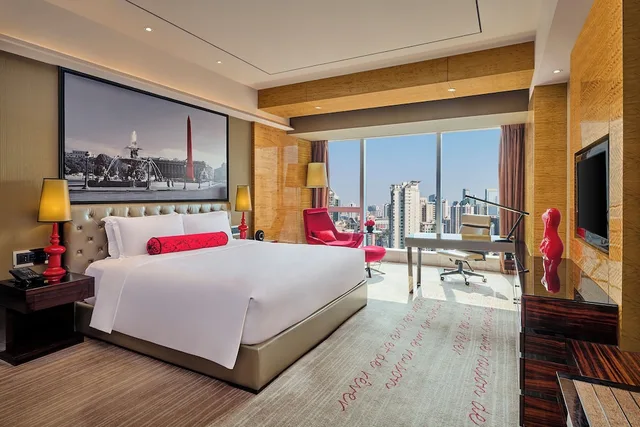 غرفة عائلية بسريرين منفصلين وسرير كينج بإطلالة على المدينة بغرفة نوم واحدة، Sofitel Guangzhou Sunrich 2/10