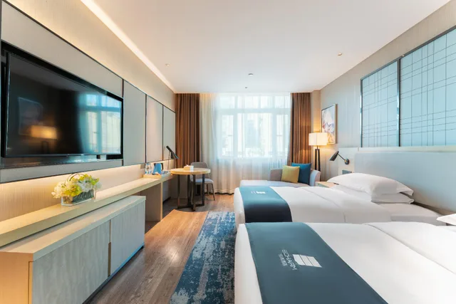 غرفة كومفورت بسريرين منفصلين وسرير كينج، Echarm Hotel( Guangzhou Shiqiao Metro Station Zuanhui Square) 1/1
