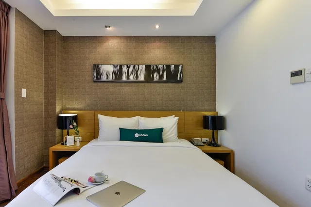 غرفة ديلوكس بسرير كوين بإطلالة على المدينة بشرفة، Aha Boutique Ben Thanh Hotel 4/10