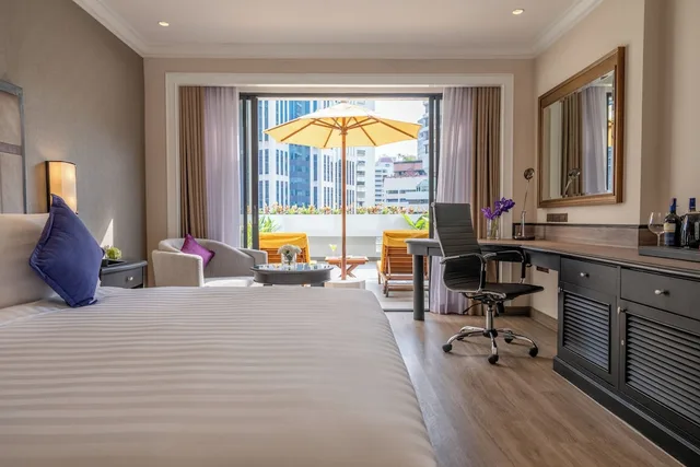 غرفة بسريرين منفصلين بإطلالة على المدينة بشرفة، NH Bangkok Sukhumvit Boulevard 1/3