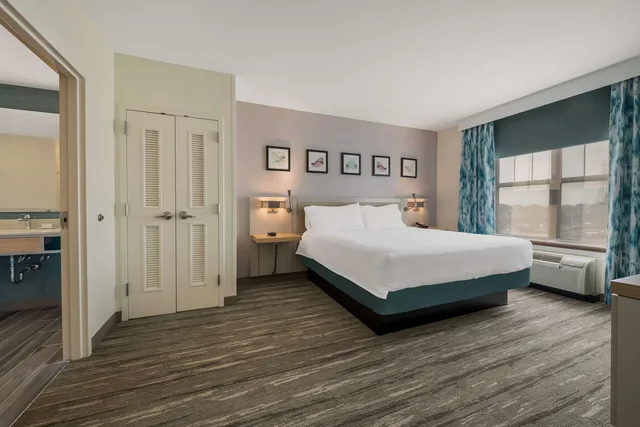 جناح بسرير كينج بغرفة نوم واحدة مع أريكة، Hilton Garden Inn Rockford 1/4