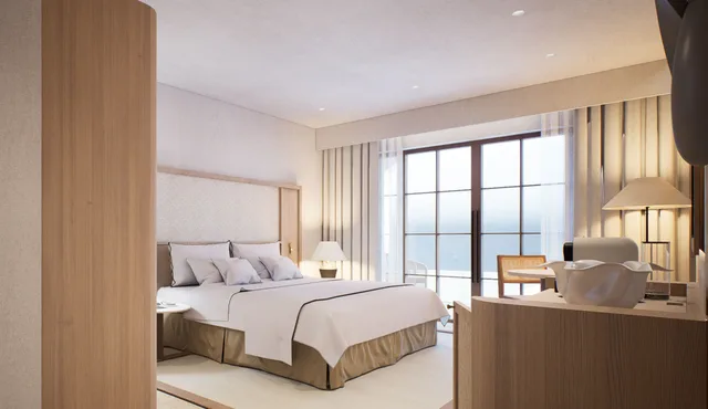 غرفة ديلوكس بانورامية بشرفة بإطلالة، Casa Azure Member Of Melia Collection 1/3