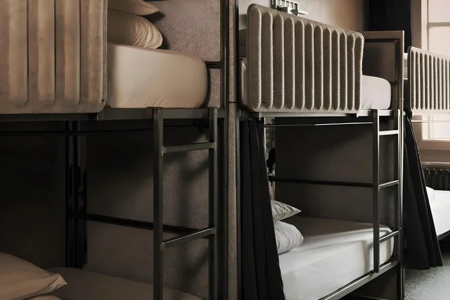 سكن مشترك مختلط قياسي بستة أسرّة وأسرّة بطابقين بحمام مشترك، Kex Hostel Reykjavík 1/1