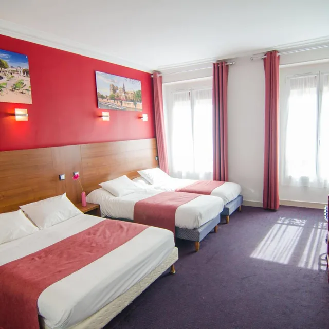 غرفة رباعية بسرير مزدوج، Hotel Paris Bruxelles 1/9