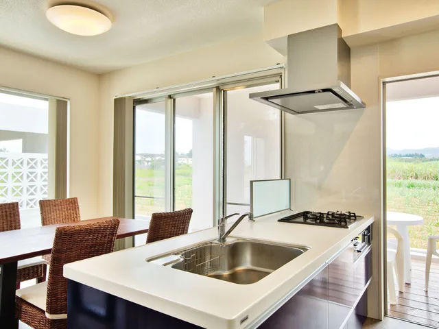 كوخ عائلي بسريرين منفصلين وفرشتي فوتون بغرفتي نوم، Cottage Seawind Nakijin 9/9