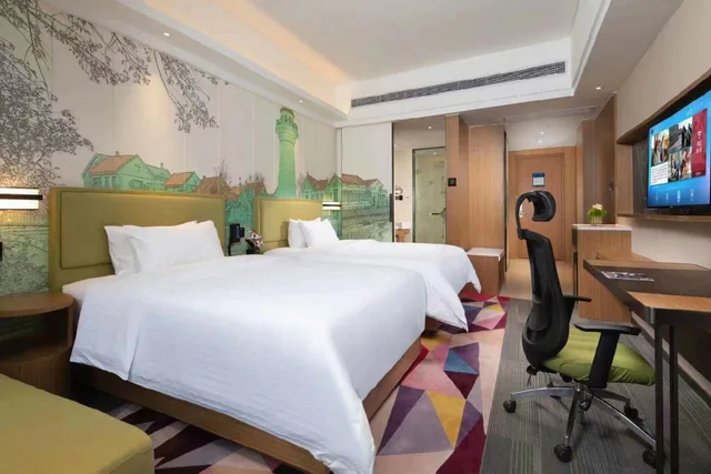 غرفة ديلوكس بسريرين منفصلين، Hampton by Hilton Rizhao Dongyi Town 1/1