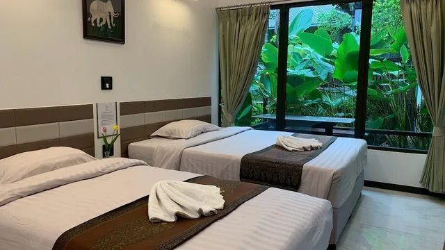 غرفة قياسية بسرير كوين وسرير فردي وسريرين، Pai Panalee the Nature Boutique Hotel 9/10