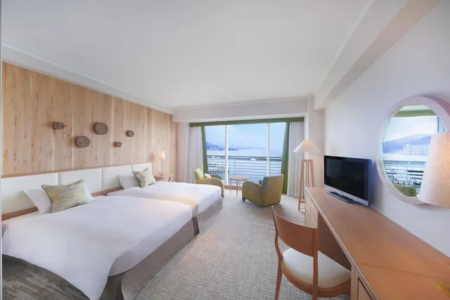 غرفة سوبيريور بسريرين منفصلين بإطلالة على البحيرة، Biwako Hotel 1/1